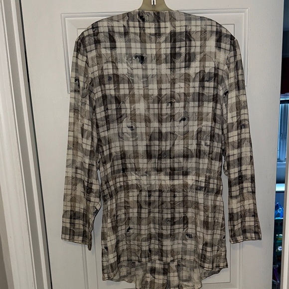 Steilmann Plaid Button Down Shirt - Brown and Cream - Picture 5 of 6